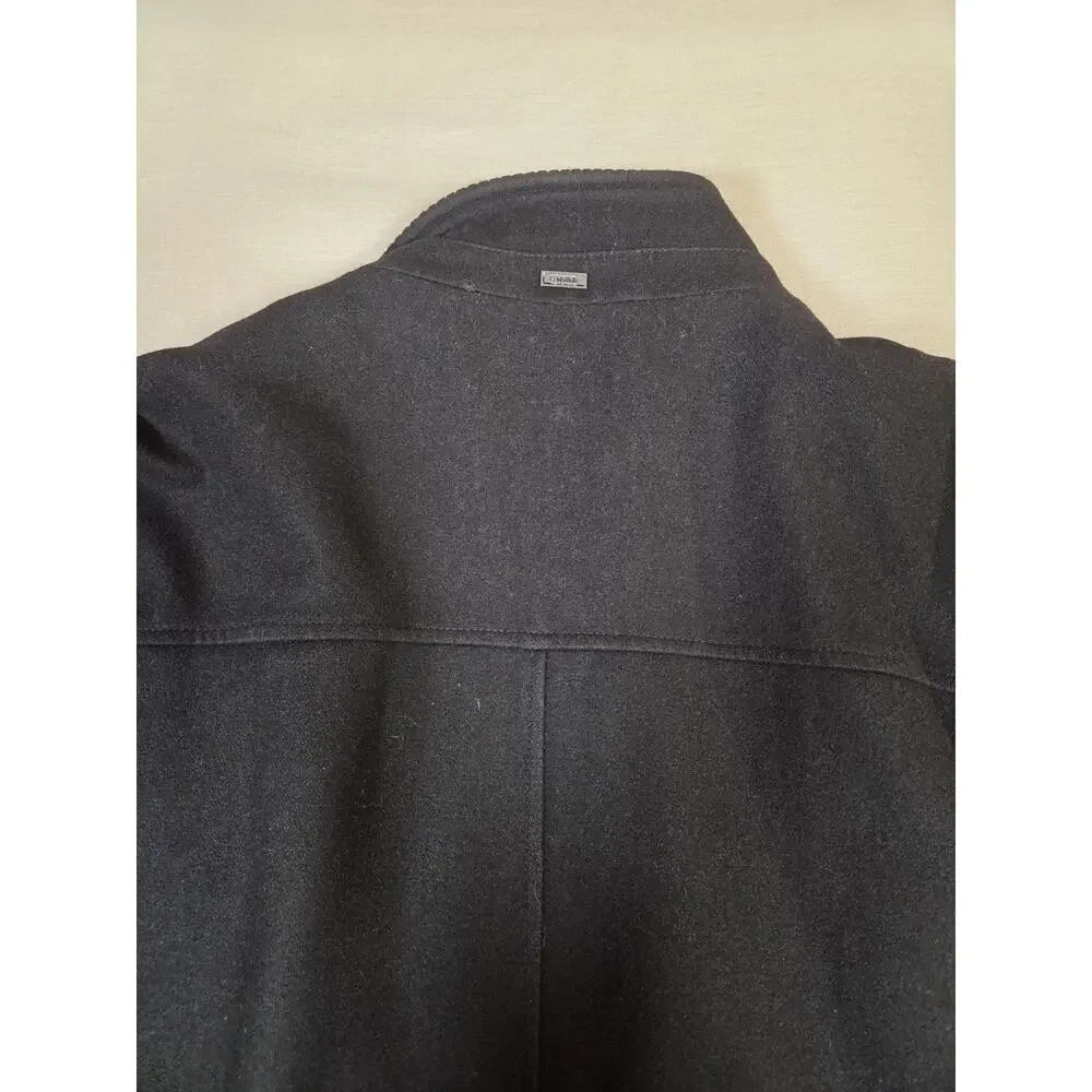 Vintage Calvin Klein Wool Bomber Jacket‎ Men’s 2XL Black Collared Designer Coat